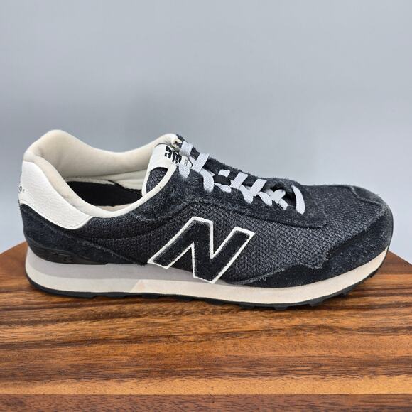 New Balance 515 Shoes Mens 7.5 D Black Suede Leather Running Athletic Sneakers